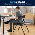 thumbnail image 3 of Kids Black 3 Piece Folding Table and Chair Set, 3 of 9