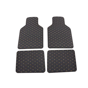 4 Pcs Tapis de Sol pour Voiture Doublure de Conduite Intérieure Automobile Coussinet de Pied Tapis Décoratif Décoration avant Arrière Lavable Réutilisable Tapis Noir