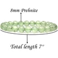 thumbnail image 2 of Bracelet Extensible Unisexe en Perles Rondes de 8 mm en Préhnite Naturelle, 2 of 5