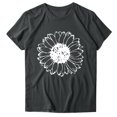 thumbnail image 2 of Babysbule Liquidation de Hauts pour Femmes T-shirt à Col Rond Imprimé à Manches Courtes de Mode pour Femmes Chemise Décontractée Ample Hauts, 2 of 6