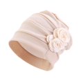 thumbnail image 2 of keepw Polyester Ladies Turban Washable Solid Color Stylish Traditional Cap Office Shopping Head Wrap Headband Bonnet Grey Beige, 2 of 6