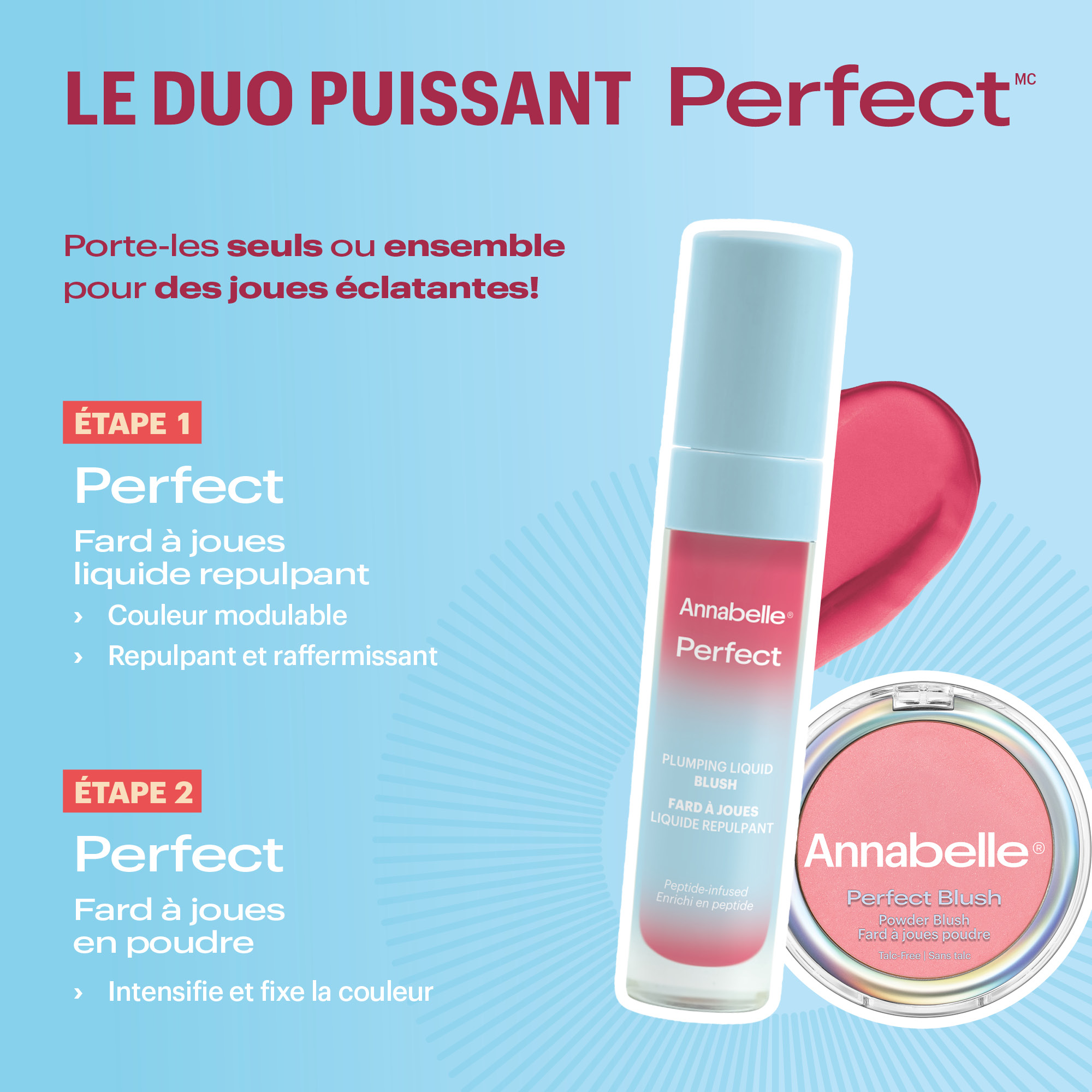 Annabelle Perfect Fard à joues liquide repulpant Mauve mystique