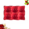 thumbnail image 4 of 6 Grids Egg Holder Ceramic Anti-Slip Egg Box Refrigerator Shockproof Egg Storage Box (Red), 4 of 8