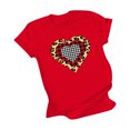 thumbnail image 1 of Hauts d'Été pour Femmes 2023 Femmes Décontracté Imprimé Manches Courtes Col Rond T-Shirt Ample Blouse Hauts, 1 of 3