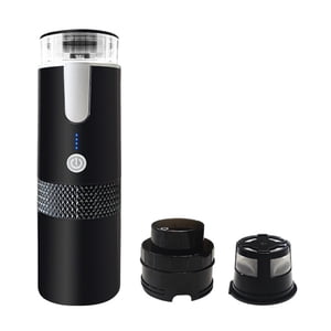 Cafetière portable, 170mL Machine à expresso électrique sans fil Mini Capsule rechargeable Machine à café pour la voiture