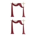 thumbnail image 1 of Decodeary Wedding Arch Drapes Memorable Setting For Big Day Not Easy To Wrinkle Easy Care Winered 2Set, 1 of 6