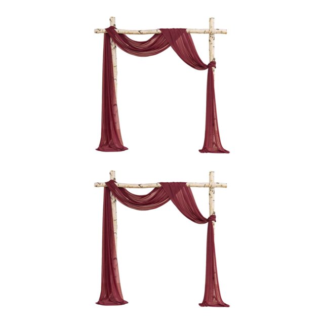 Decodeary Wedding Arch Drapes Memorable Setting For Big Day Not Easy To Wrinkle Easy Care Winered 2Set