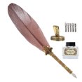 thumbnail image 4 of Calligraphy Pen Kit, Decorative Craft Antique Quill Pen Set Retro  For Calligraphy Practicing For Writing For Students For Teachers White,Brown,Big Red,Pink, 4 of 8