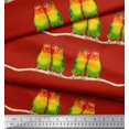 thumbnail image 2 of Soimoi Moss Georgette Fabric Branch & Colorful Parrot Bird Printed Craft Fabric by The Yard 42 Inch Wide, 2 of 3
