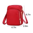 thumbnail image 3 of Body Bag Women Nylon, Ladies Purse Mini 3 Layer Zipper Shoulder Wallet Bag, Compact Portable, Adjustable Straps, Multifunctional As Shoulder Crossbody Bag, For Daily Outings, 3 of 6