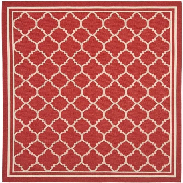 Safavieh Courtyard Red Indoor Outdoor Rug - Square 7'10"