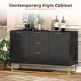 thumbnail image 4 of HOMCOM 3-Door Storage Cabinet Sideboard for Dining Room, Living Room, 4 of 10
