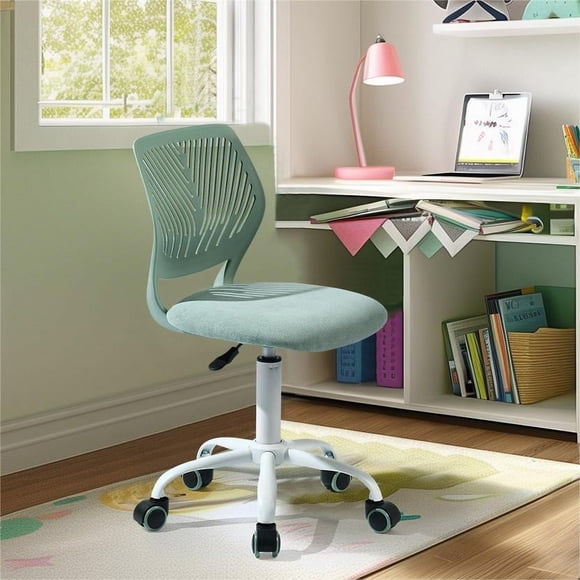 Chaise de bureau ergonomique Homy Casa pour enfants avec roulettes pivotantes réglables en hauteur