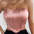 thumbnail image 2 of Birdeem Womens Fashion Solid Slim Backless Tanks Top Short Breast Wrap Vest, 2 of 7