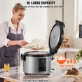 thumbnail image 3 of VEVOR Cuiseur à Riz Commercial 45 Tasses Casserole Antiadhésive 9 L Maintien au Chaud 12 H Restaurant, 3 of 9