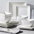 thumbnail image 1 of Better Homes & Gardens Anderson Cream Square-Shaped Stoneware 12-Piece Dinnerware Set, 1 of 2