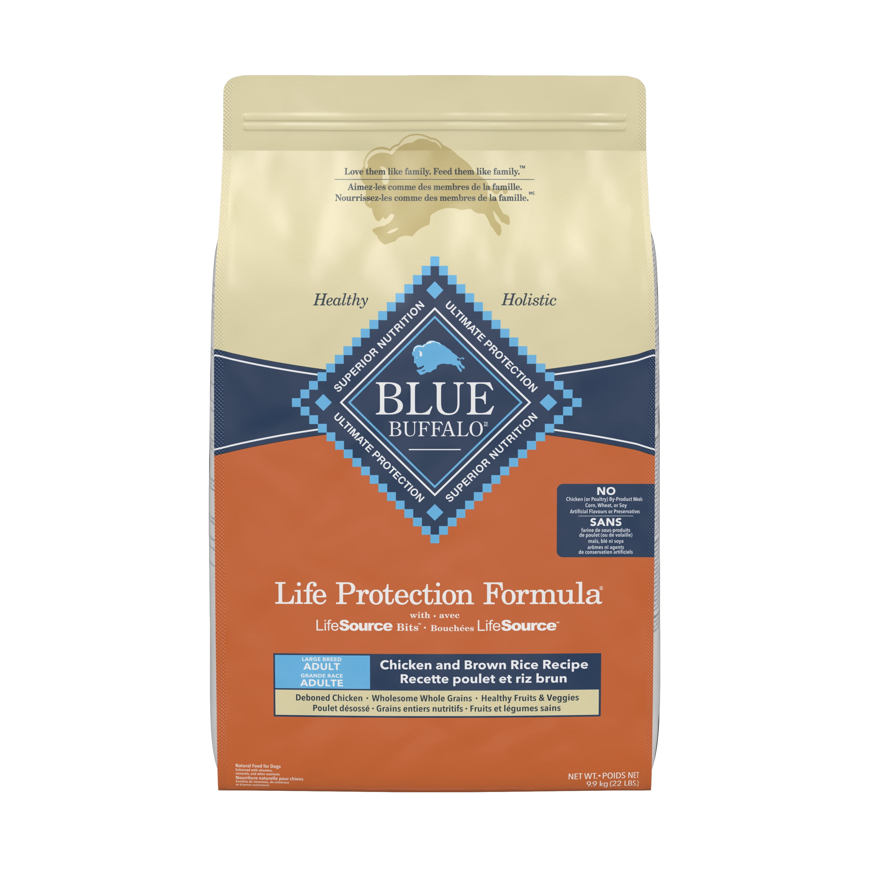Blue Buffalo Large Breed Adult Chicken and Brown Rice Dry Dog Food 10kg