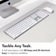 thumbnail image 4 of Macally Premium Bluetooth Keyboard and Mouse for Mac | Compatible Apple Wireless Keyboard and Mouse Combo (110 Keys Multi-Device Rechargeable) Keyboard Mouse for MacBook Pro/Air and iMac, 4 of 7