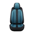 thumbnail image 3 of Maidao 2pcs Car Seat Covers Front Seats for Porsche for Cayenne 2002-2010 2 Seats Leather Airbag Compatible Leather Waterproof Front Set Cushion Protector Black and Red, 3 of 9