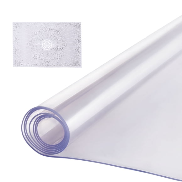 VEVOR Protège-Table en PVC 42x72 Pouces Protège-Bureau en Plastique Transparent 2,0 mm d'Épaisseur