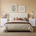 thumbnail image 2 of Yaheetech Modern 3-Drawer Wooden Vertical End Table for Bedroom and Living Room, White, 2 of 7
