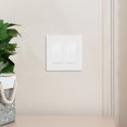 thumbnail image 4 of UPOUART White Double Outlet Cover Plate Screwless Wall Plate Cover for Modern Home, 4 of 8