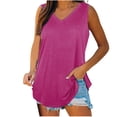 thumbnail image 2 of Womens Tank Tops V-Neck Basic Casual Flowy Summer Sleeveless T-Shirt, 2 of 8