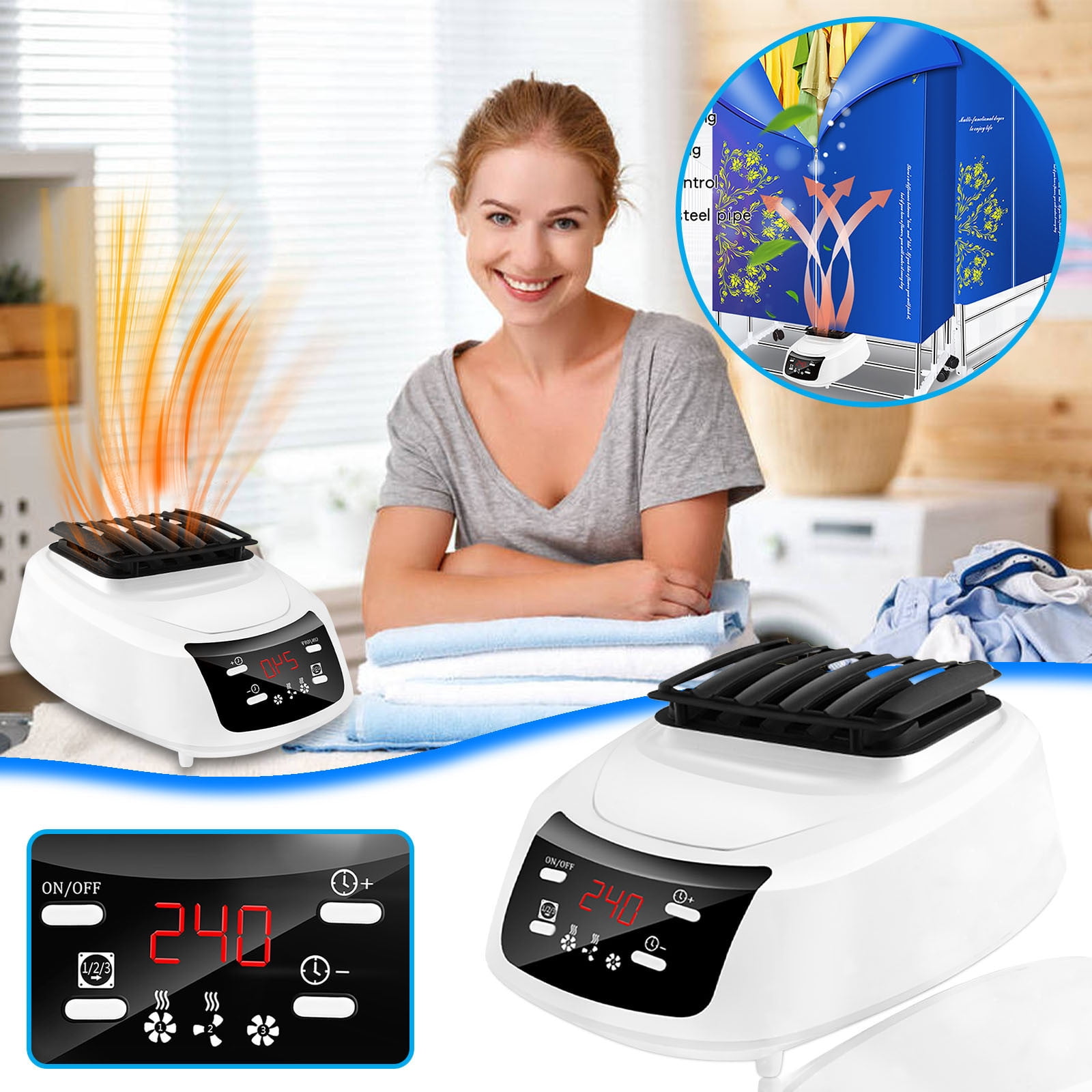PRETXORVE Household Sterilizing Warm Dryer Clothes Negative Drying