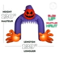 thumbnail image 2 of Halloween Inflatable Jack-O'-Lantern Reaper Archway with Swirling Lights, 2 of 5