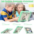 thumbnail image 3 of [Full-Body] Shock-Proof Case for Kids with [Screen Protector] [395 Rotating Hand Strap] &Stand [Pen Holder] for iPad 9.7 2017 / 2018 （Light Green）, 3 of 4