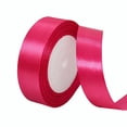 thumbnail image 2 of ZZkhGO 5cm Wide Decorative Ribbon, Polyester Solid Color Ribbon Roll for Gift Wrapping Baking Wedding, 22m Satin Like Ribbon for Party Crafts DIY, Hot Pink, 2 of 3