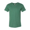 thumbnail image 1 of BELLA+CANVAS T-Shirt Jersey à Col en V pour Homme, 2TG, Vert Gazon Chiné, 1 of 1