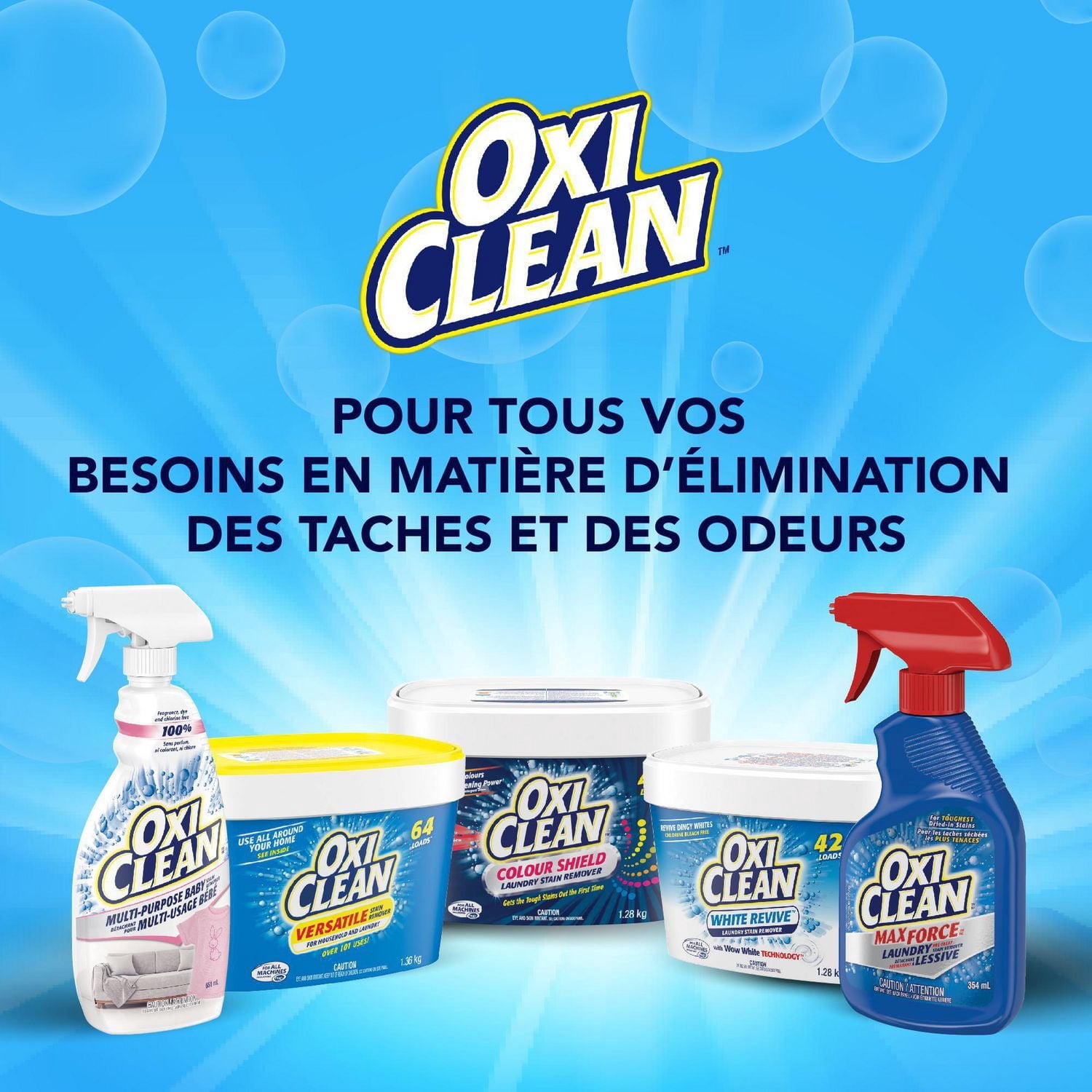OxiClean Détachant polyvalent en poudre pour la maison et la lessive, sans danger pour les couleurs, sans chlore, 680 g