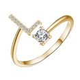 thumbnail image 1 of QIPOPIQ Clearance Rings Exquisite Fashion 26 English Alphabet Style Letter Fashion Copper Gifts for Her, 1 of 2