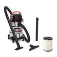 thumbnail image 1 of RIDGID 22.5L (6 Gal.) 4.25 Peak HP Stainless Steel Wet Dry Vac with Filter, Locking Hose, & Accessories, 1 of 1