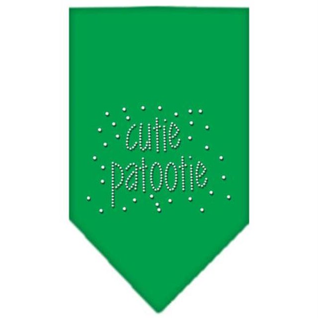 Cutie Patootie Strass Bandana Vert Émeraude Grand
