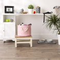 thumbnail image 3 of Design Imports CAMZ14256 Polyester Trellis Paw Round Pet Bin, Pink - Small, 3 of 4