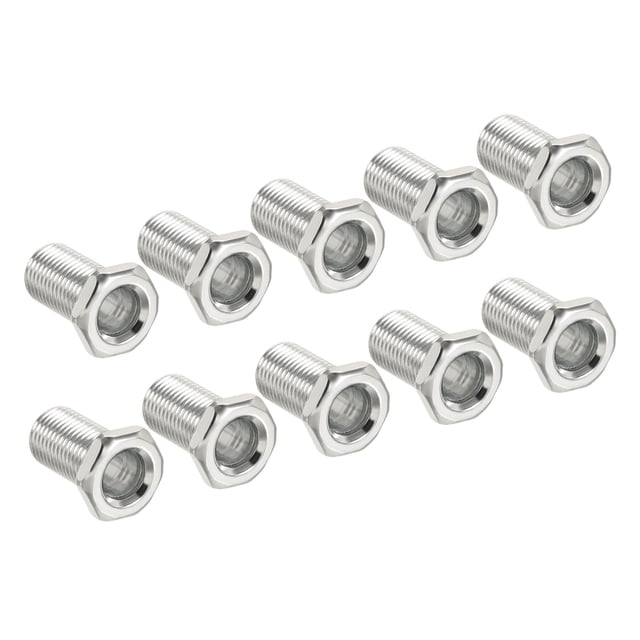 Unique Bargains 20mm Long Pipe Hexagon Countersunk Flat Head M10 Thread Lamp Rod 10 Pack