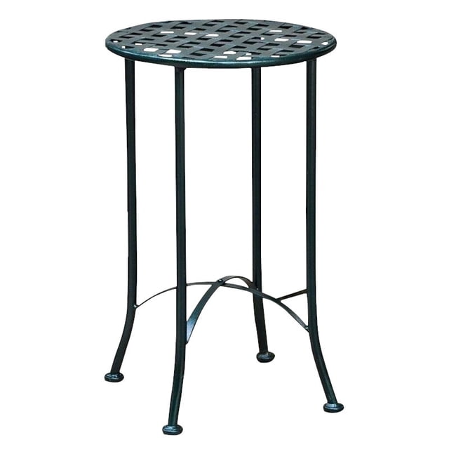 International Caravan Table d'Appoint de Patio en Fer Mandalay, Gris Verdi