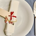 thumbnail image 1 of Valentine's Day Rose Flower Napkin Button Restaurant Love Napkin Ring LOVE Pearl Napkin Ring Table, 1 of 2
