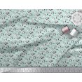 thumbnail image 3 of Soimoi Green Poly Georgette Fabric Snowman & Penguin Cartoon Fabric Prints By Yard 42 Inch Wide, 3 of 3
