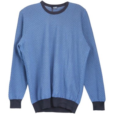 Drumohr Men's Blue Round Neck Sweater Pullover - 30