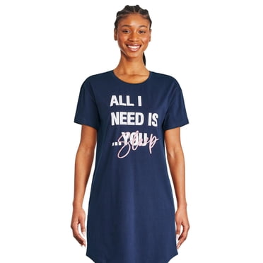 Chemise de nuit à encolure ras du cou George pour femmes