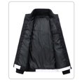 thumbnail image 3 of LOVZFMLL Vestes pour Hommes à Blocs de Couleur, Poches Zippées, Veste Décontractée à Manches Longues, 3 of 4