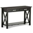 thumbnail image 1 of SIMPLIHOME Kitchener SOLID WOOD 47 inch Wide Contemporary Modern Console Sofa Entryway Table in Hickory Brown with Storage, 2 Drawers and 1 Shelf, for the Living Room, Entryway and Bedroom, 1 of 5