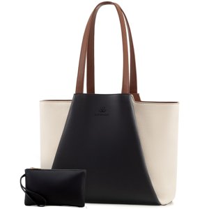 LOVEVOOK Laptop Tote Bag for Women 15.6 Inch Work Bag Leather Laptop Bag with Clutch, Large Capacity Office Purse Computer Briefcase Shoulder Bag for Casual Business