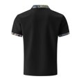 thumbnail image 4 of Shirts for Men, Mens Lapel Color Buttons Outdoors Short Sleeve Turndown Collar Blouse Shirt, 4 of 5