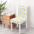 thumbnail image 4 of Happy Easter Dining Chair Covers Set of 4,Green Pink Blue Bunny Rabbits Parsons Chair slipcovers,Kitchen Spring Summer Decor Chair Seat Cover Protectors(Bunny,4 Pack), 4 of 5
