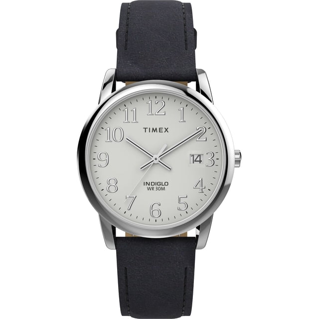 TIMEX® Easy Reader® 35mm Leather Strap Watch