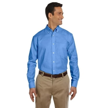 Harriton Oxford à Manches Longues pour Hommes avec Protection Antitaches
